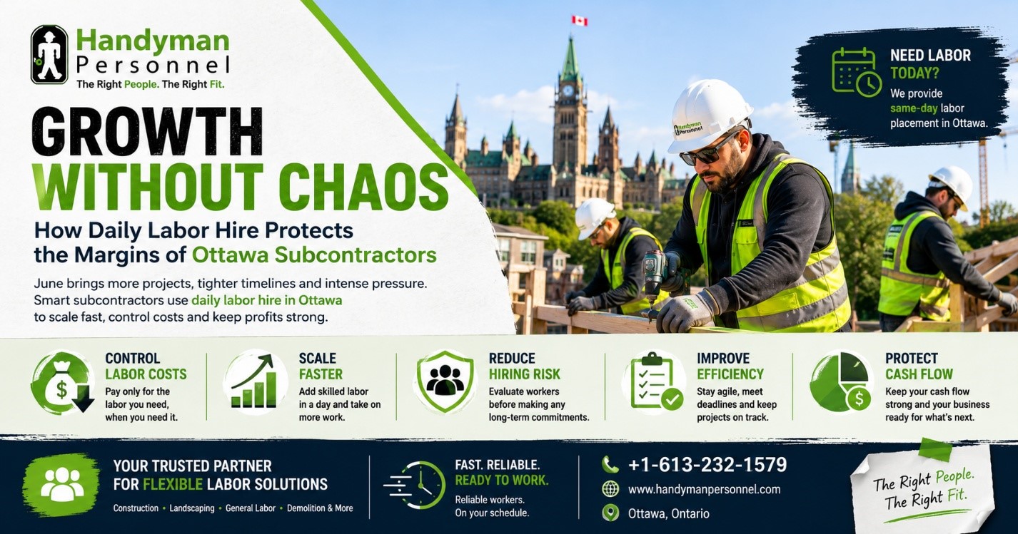 Growth Without Chaos: How Daily Labor Hire Protects the Margins of Ottawa Subcontractors